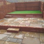 Patio Artificial Grass Fencing Split Level 1